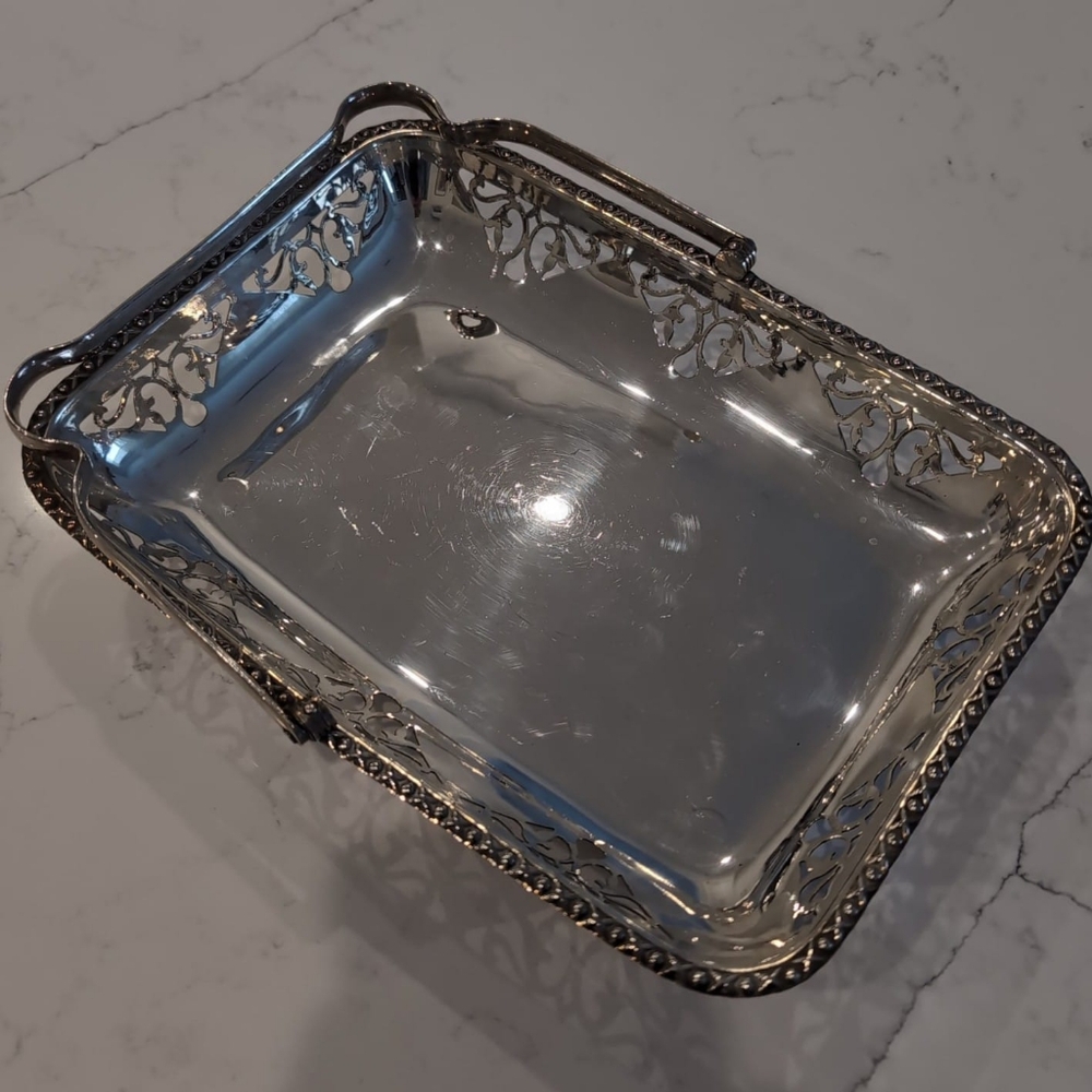 Vintage Antique French Regency Renaissance Style Silverplated Serving Dish - Picture 6 of 7